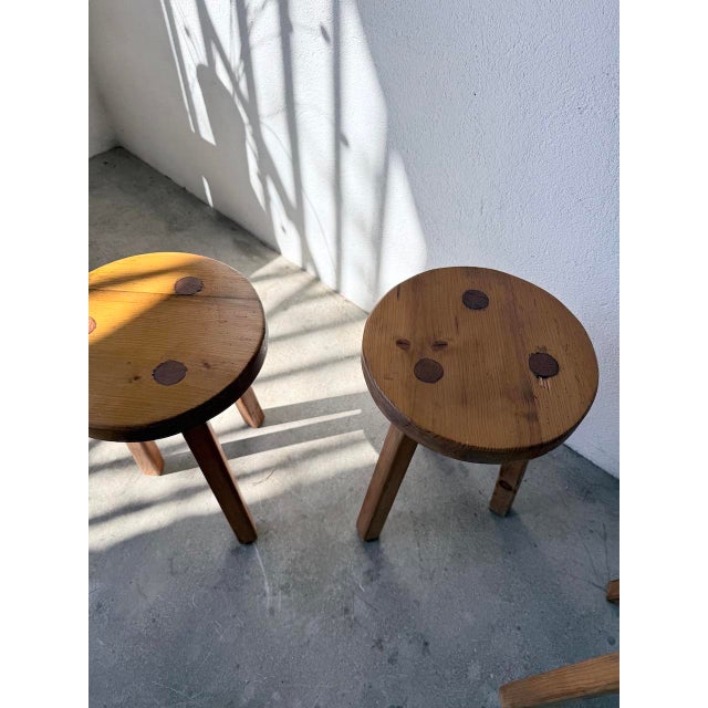 Vintage Tripod Stools, 1950s, Set of 4 For Sale - Image 15 of 18