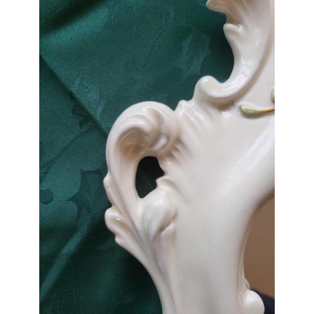 Glass Majolica Ceramic Mirror by Carlo Corvi for La Farnesiana Parma, Italy, 1950 For Sale - Image 7 of 18