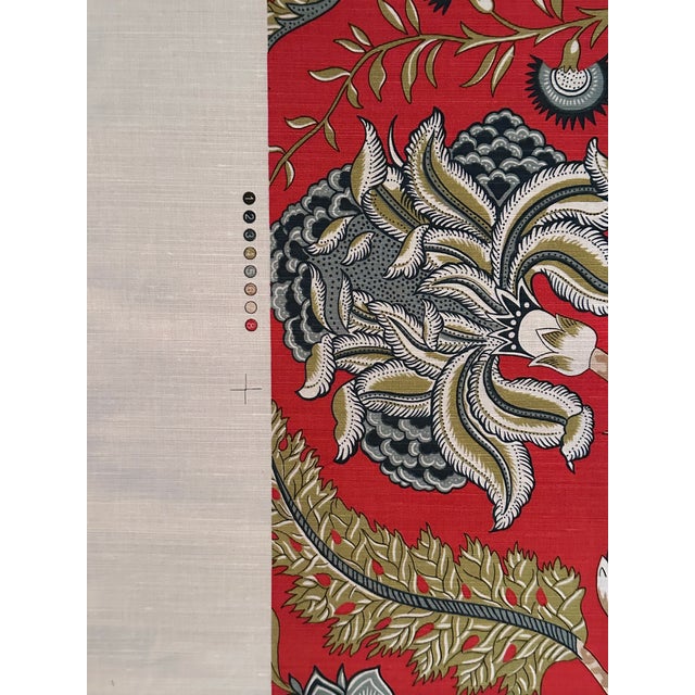 Schumacher 173543 Jaipur Tree Poppy Fabric 2 1/2 Yards For Sale In Raleigh - Image 6 of 7