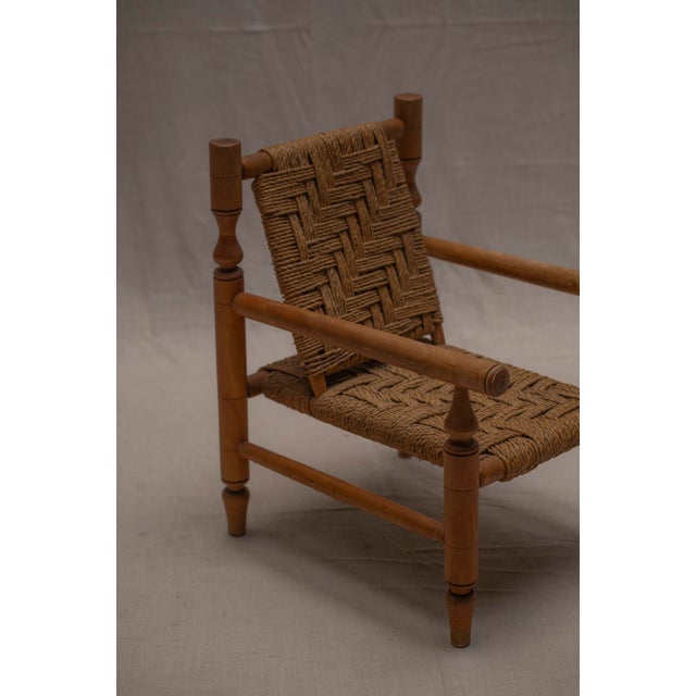 1950s Vintage French Armchair by Adrien Audoux & Frida Minet, 1950s For Sale - Image 5 of 14