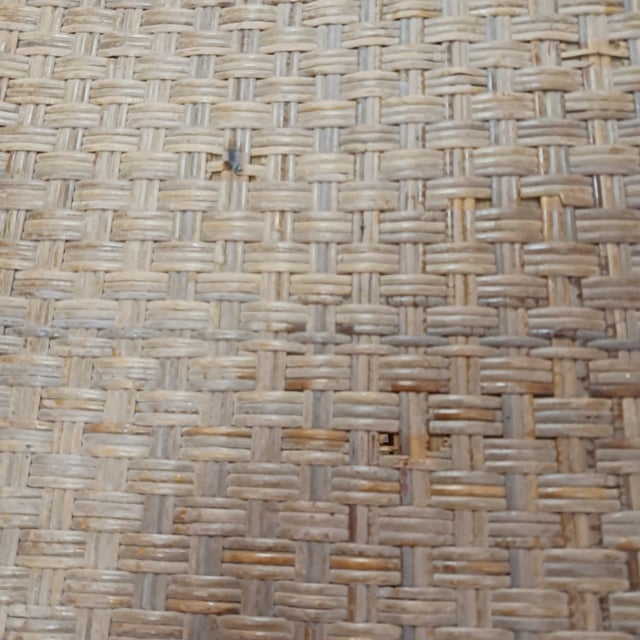 American Antique American 2-Tier Woven Wicker Parlor Table With Metal Boot Feet For Sale - Image 3 of 15