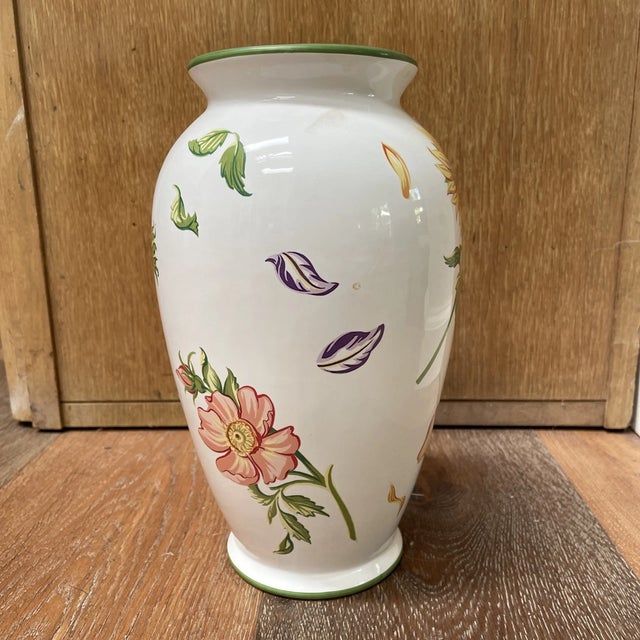 Elevate your home décor with this elegant **Vintage Tiffany & Co. "Tiffany Petals" Ceramic Vase**, crafted in **Portugal**...