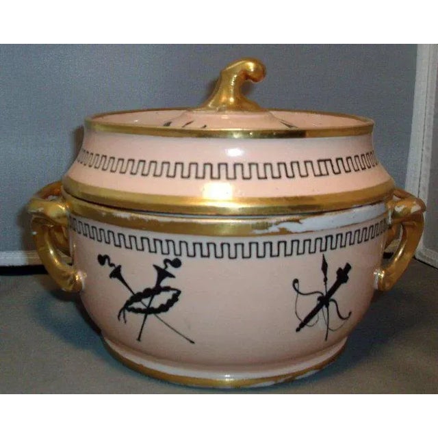 Coalport Porcelain 1810 Coalport Porcelain Neoclassical Silhouettes Fruit Cooler For Sale - Image 4 of 8