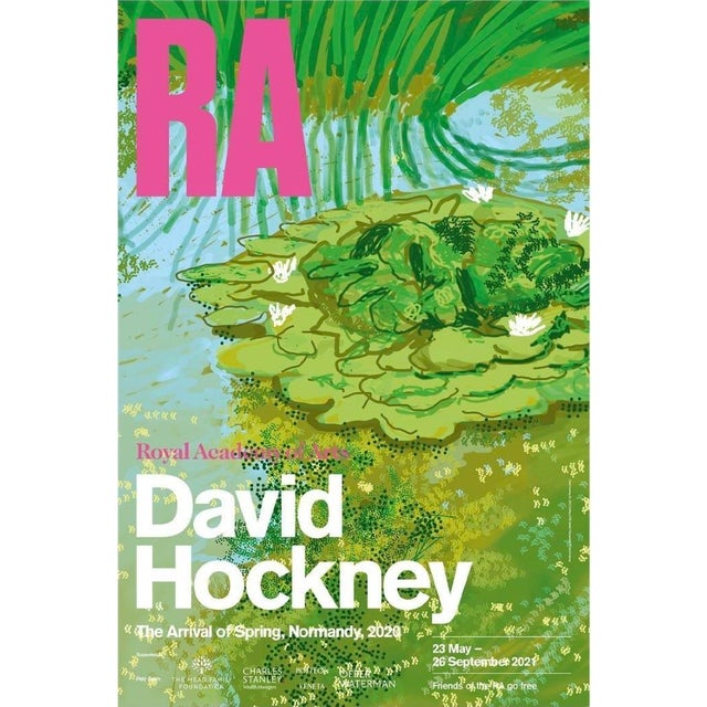 David Hockney Arrival of Spring Royal Academy London Museum Poster LONG SOLD OUT AT THE MUSEUM 30" X 20' ON THICKER NICE...