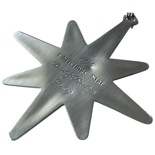 Set of 7 Reed & Barton Sterling Silver Christmas Ornaments – Cross & Star Series (1970s–2000s) For Sale - Image 10 of 13