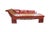 Chinoiserie Vintage Chinoiserie Red Lacquer Princess Daybed 90" W For Sale - Image 3 of 15