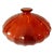 Large Vintage C1980s Red Scalloped Glass Floor Vase For Sale