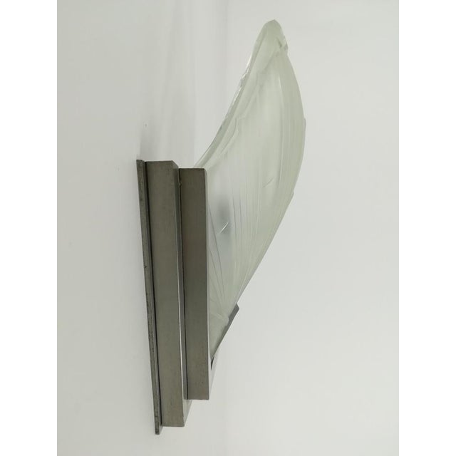 Contemporary French Art Deco Wall Sconces by Verrerie Des Hanot, 1930s, Set of 2 For Sale - Image 3 of 9