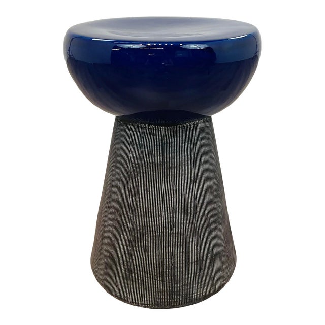 Made Good Modern Colbal Blue Handmade Loz Stool For Sale