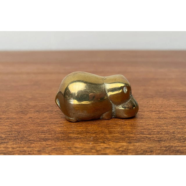 Vintage Brass Hippo Figurine, 1970s For Sale - Image 4 of 13