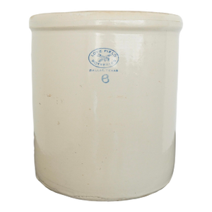 Vintage Love Field Potteries Dallas Texas Stoneware Crock No. 6