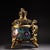 Vintage Chinese Gilt‑Brass Cloisonné Enamel Incense Burner, Dragon Ears Elephant Feet Censer For Sale - Image 10 of 10