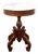 Mid Century Modern End Table Side Round Stone Pedestal Mahogany Marble Vintage Nm For Sale