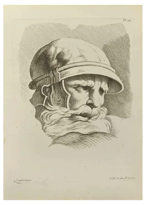 Nicholas Cochin, Portrait after Raphael, Etching, 1755