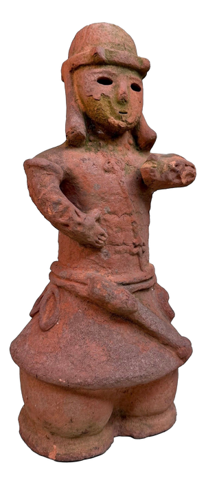 Vintage Japanese Terracotta Haniwa Sentry, 1950
