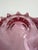 Vintage Murano Style Pink Cranberry Art Glass Bowl, Pulled Spikes, UV Reactive For Sale - Image 4 of 15