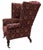 Burgundy Early 20th Century Georgian Revival Wingback Chair For Sale - Image 8 of 13