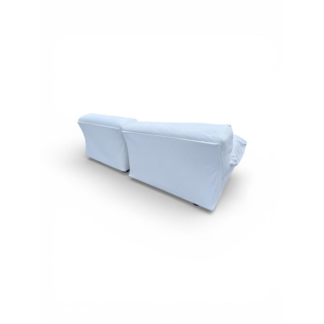 White Vintage Modular Sofa by Vico Magistretti for Cassina, 1970s, Set of 2 For Sale - Image 8 of 12