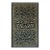 1920s Black and Gold Lotus Vine Antique Chinese Rug 6' X 9'8" Greek Key Border For Sale