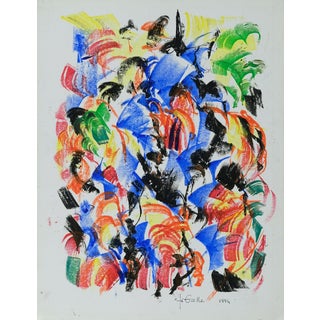 Françoise Galle, Man's Silhouette, Pastel For Sale