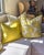 Textile Outdoors and Indoors Contemporary Lemon Yellow Square Pillows by Arlene Angard, Set of 2 For Sale - Image 7 of 8