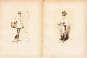 1893 French Cavalry Lithographs, Firmin Didot - Vallet (Set #4) - Set/Pair