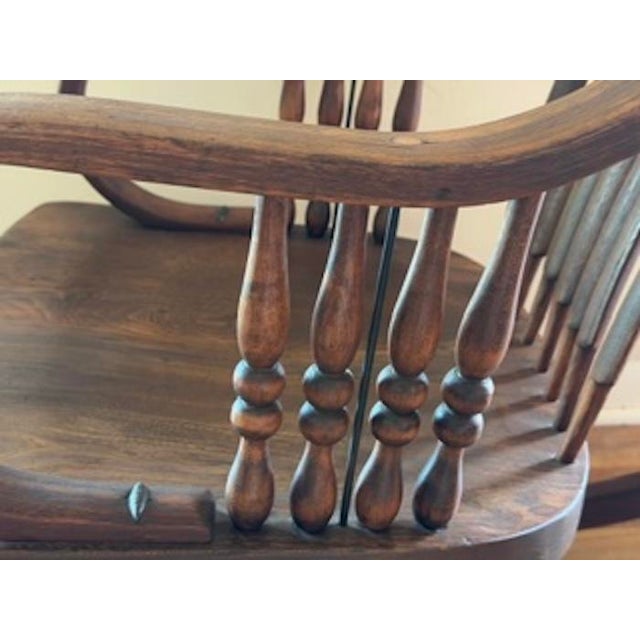 Antique Rocking Chair With Embellishments and Masterful Elegant Arms and Back! For Sale - Image 4 of 13