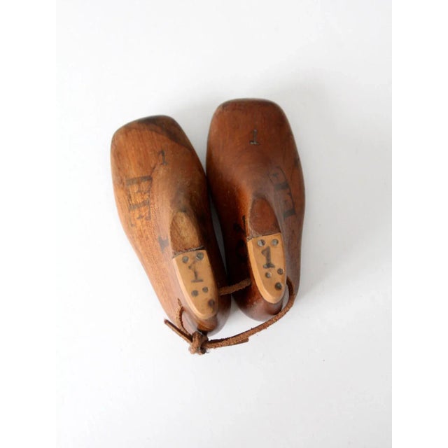 Wood Antique Children's Shoe Forms - a Pair For Sale - Image 7 of 10