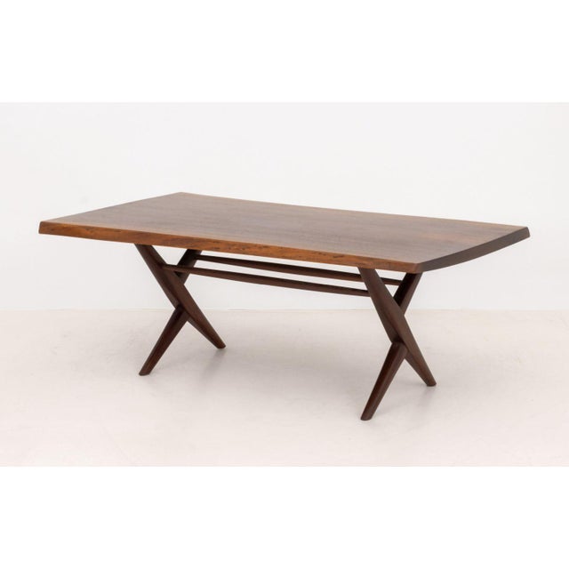 1960s George Nakashima Walnut Slab Top Table, 1962 For Sale - Image 5 of 12