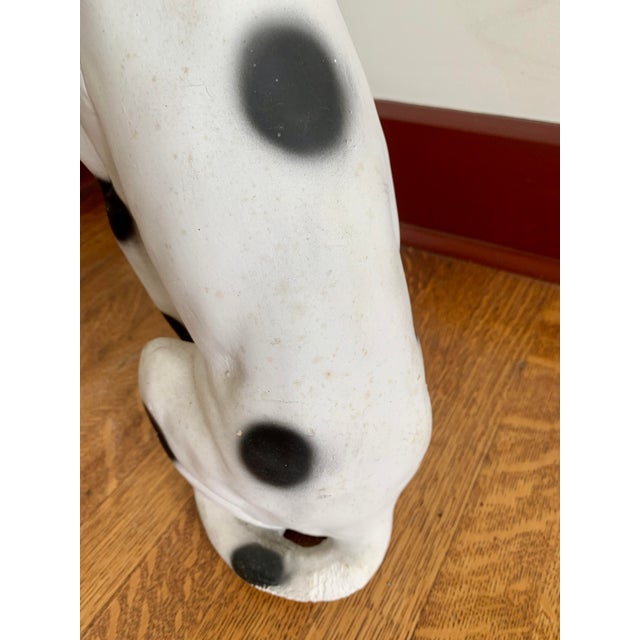 Vintage Chalkware Life Size Dalmatian Statue For Sale - Image 11 of 13