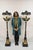 Late 19th Century French Empire Tall Bronze & Marble Lighted Candelabra Torchiere Floor Lamps - a Pair For Sale - Image 18 of 18