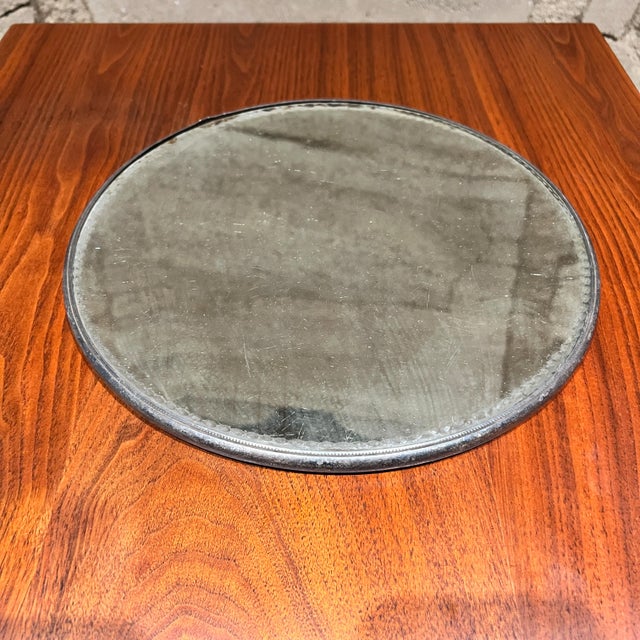 1900s Forbes Silver Round Tray Victorian Mirror Plateau For Sale In San Diego - Image 6 of 10