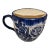 Blue Floral Pattern Vintage Mustache Shaving Mug For Sale