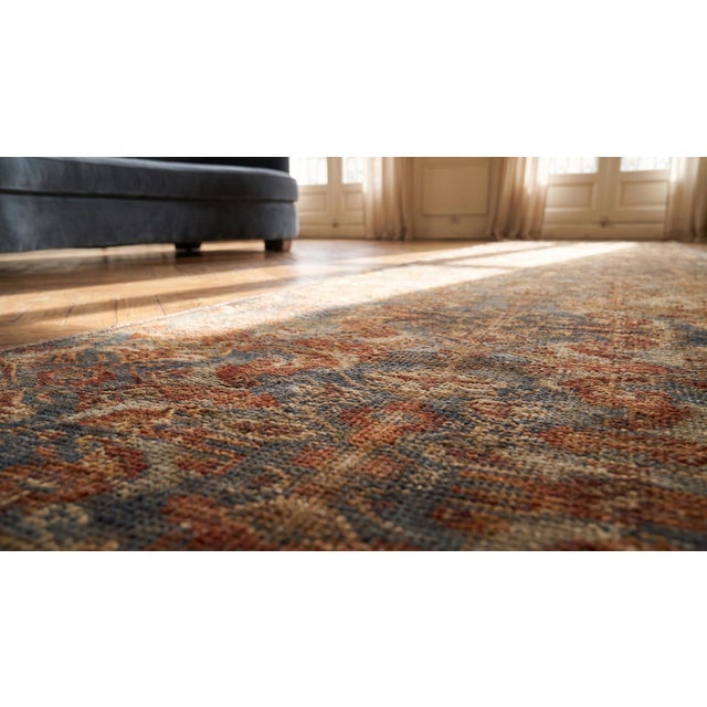 1900s Blue Gray Herati Fish Antique W. Persian Bijar Carpet 2' 8" X 16 Handknotted Wool Runner Rug For Sale - Image 14 of 15
