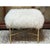 Hollywood Regency Outpost Original Tibetan Lambskin + Brass Ottoman For Sale - Image 3 of 9
