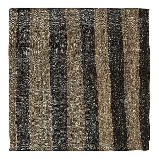 Textile Mid 20th Century Small Brown & Gray Kilim Rug For Sale - Image 7 of 7