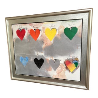 “Eight Hearts” Contemporary Print by Jim Dine, Framed For Sale