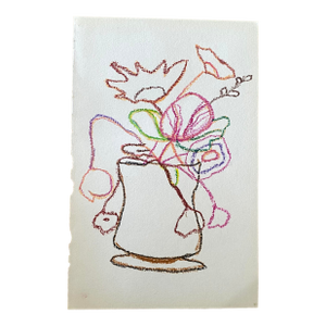 Una Base De Flores No.11 Oil Pastel on Paper