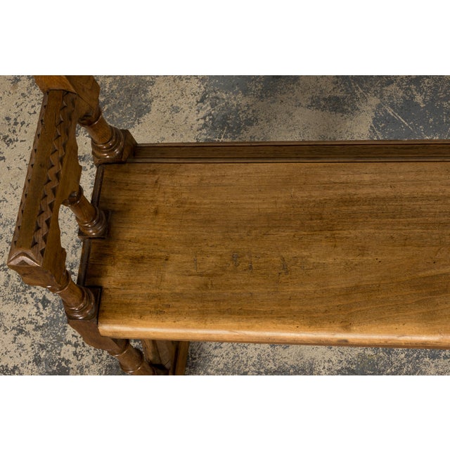 Mid 19th Century Mid-19th Century French Gothic Revival Oak Church Bench For Sale - Image 5 of 18