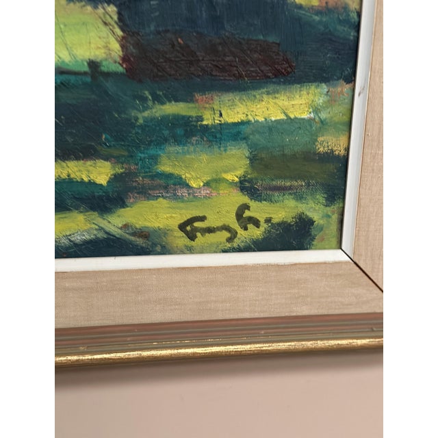 Frans Lundberg, Landscape, 1960s, Oil Painting on Canvas, Framed For Sale - Image 9 of 18