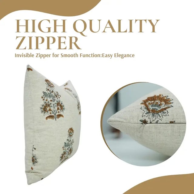 Bring home the charm of tradition with our block print handmade cushion cover in the "Govardhan" design. Crafted on a soft...