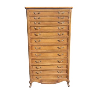 1960s Tall French Lingerie 12 Plus Drawer Dresser For Sale