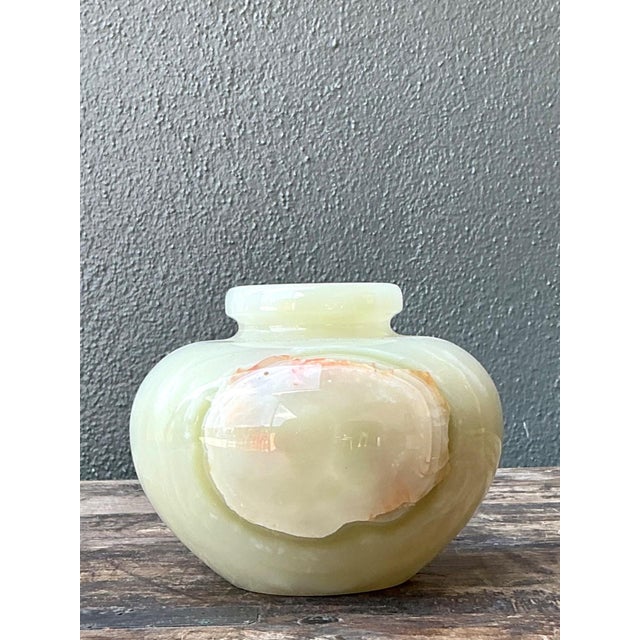 Vintage Stone Onyx Vase For Sale - Image 15 of 18