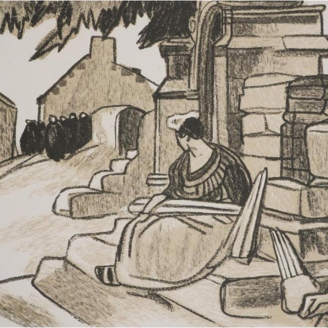 Early 20th Century Mathurin Meheut, Rest After the Ceremony, 1937, Engraving For Sale - Image 5 of 8