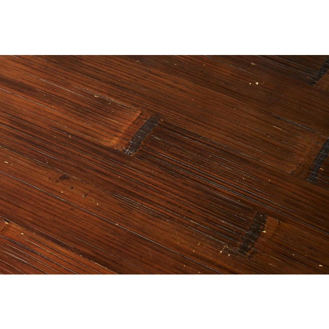 Japanese Pagoda Style Two-Tiered Coffee Table in Wood and Bamboo, 1960s For Sale - Image 9 of 10