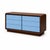 Postmodern dresser. Well made Refinished in a light blue/walnut lacquer.. Dresser is in excellent condition, ready to...