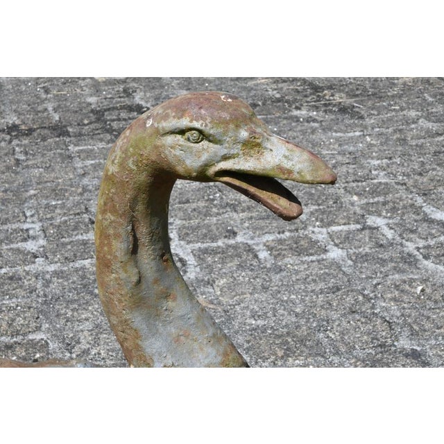 Brown Cast Iron Ducks, 20th Century, Set of 2 For Sale - Image 8 of 17