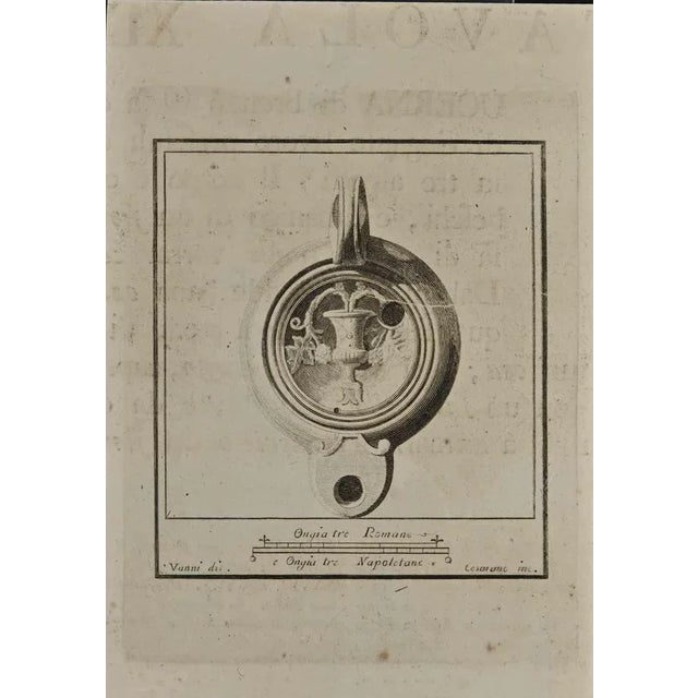 Still Life from the series "Antiquities of Herculaneum", is an etching on paper realized by Niccolo Cesarano in the 18th...