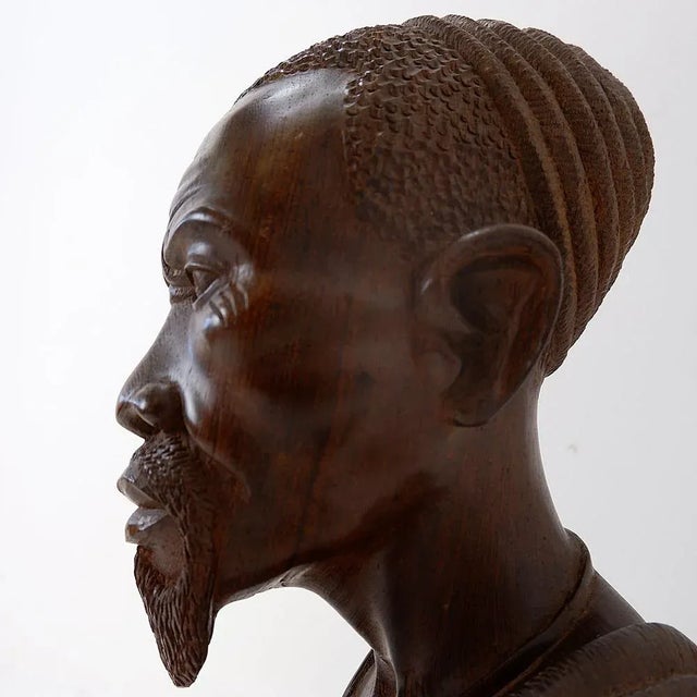 Congolese Bust in Wenge, Mid-20th Century For Sale - Image 6 of 14