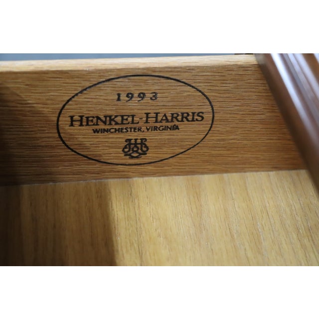 Late 20th Century Henkel Harris Solid Cherry Linen Press / Armoire – Wild Black Cherry For Sale - Image 13 of 14